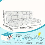 coussin balançoire bleu marine tufté antidérapant confortable double face 50x120cm coton pp polyester hand