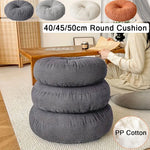 coussin rond moderne corduroy gris orange blanc doux extérieur sol lombaire câlin