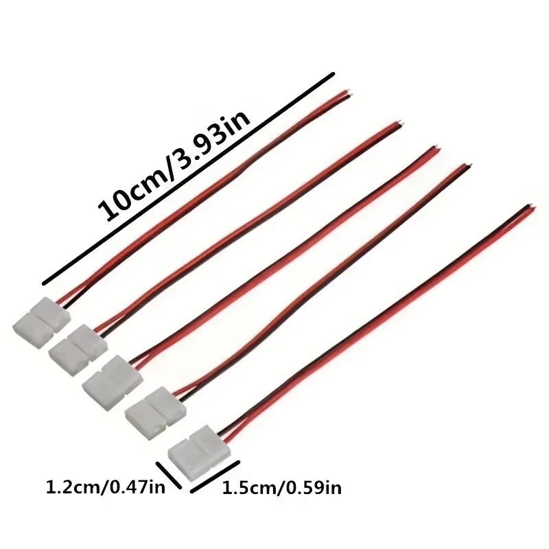 connecteurs led blanc rouge noir adhésifs modernes fonctionnels 10 pièces