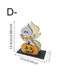 porte serviettes halloween fantôme citrouille squelette clips decoration table blanc noir orange