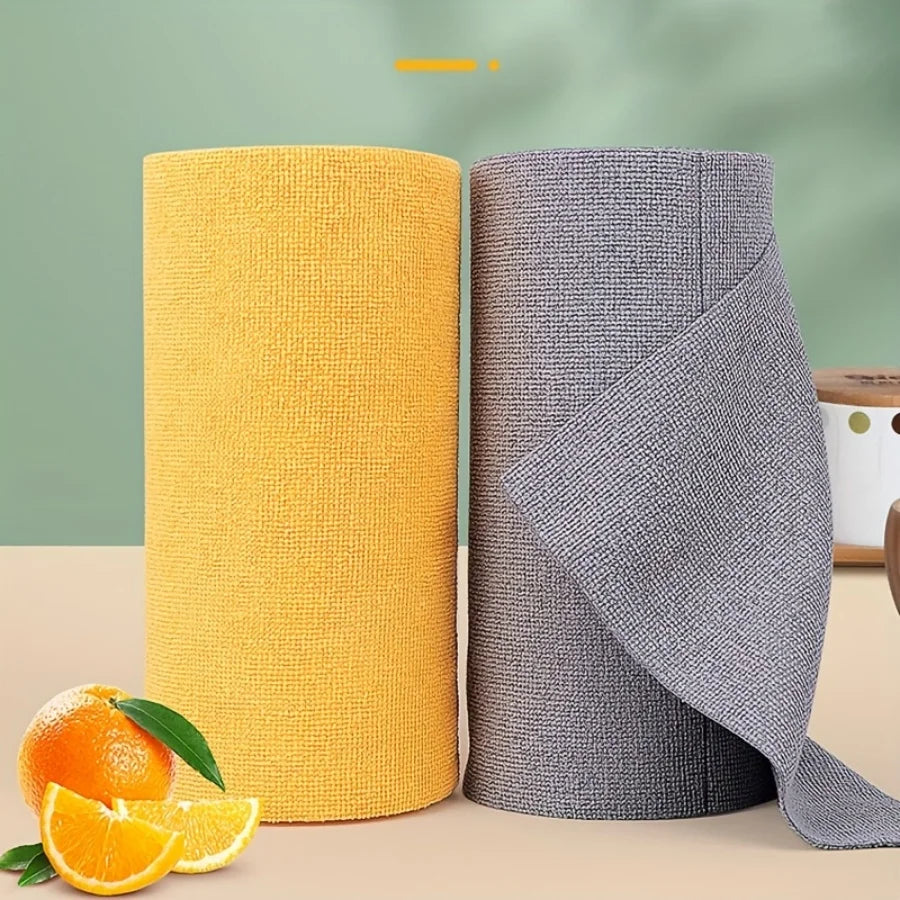 serviettes cuisine jaune gris texture grossière nettoyage moderne rouleau 25cm 20 pièces
