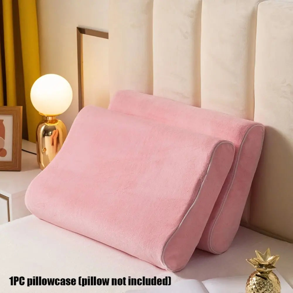 coussin bleu uni doux moderne taille 50x30cm zip caché confortable chambre coucher