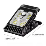 lampe solaire détecteur mouvement clip noir moderne éclairage extérieur jardin autoinstallation ip44