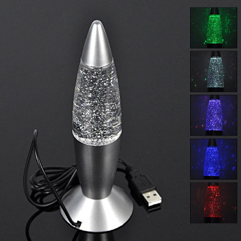 lampe led change couleur usb chambre projection paillettes argentées moderne gaming
