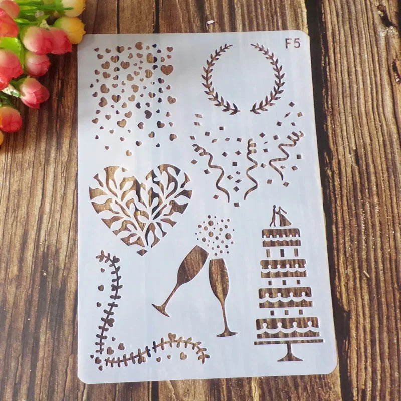 gabarit peinture floral délicat classique opaque bricolage scrapbooking journal decoration