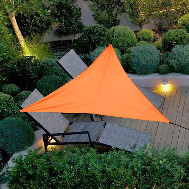 toile tente orange marron vert bleu uni moderne anneaux métalliques corde sac rangement