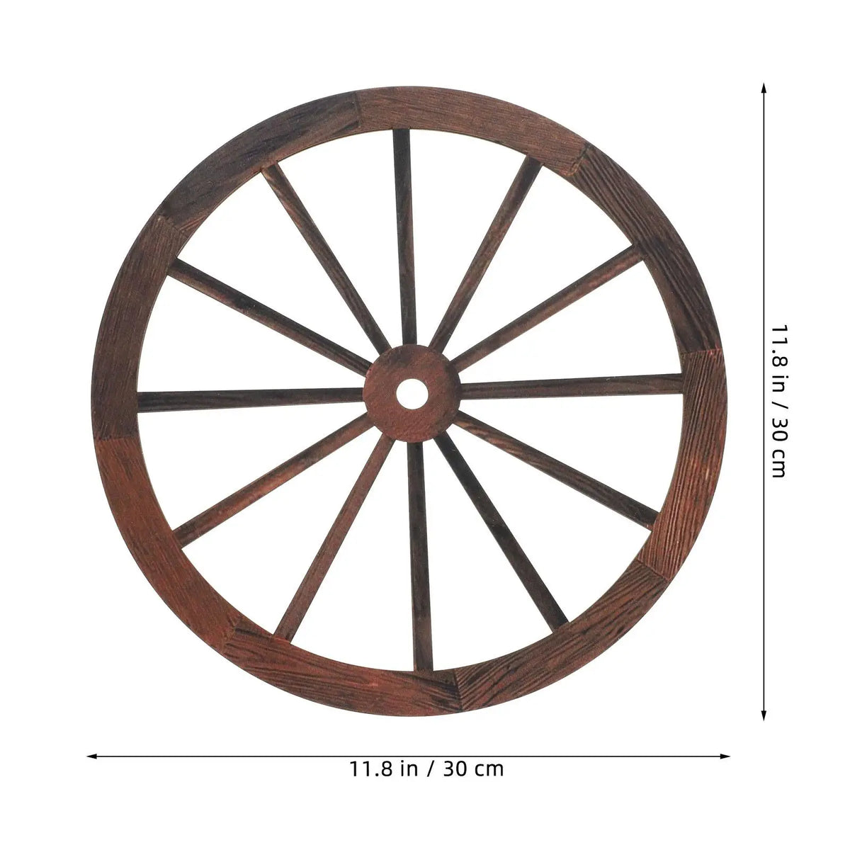 décoration murale roue chariot bois vintage rustique ornement mur art western nostalgie