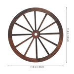 décoration murale roue chariot bois vintage rustique ornement mur art western nostalgie