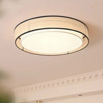 plafonnier led tissu moderne opalescent beige clair noir éclairage quotidien minimaliste