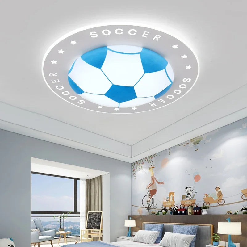 plafonniers football moderne led acrylique hexagones noirs blancs opaques chambre salon