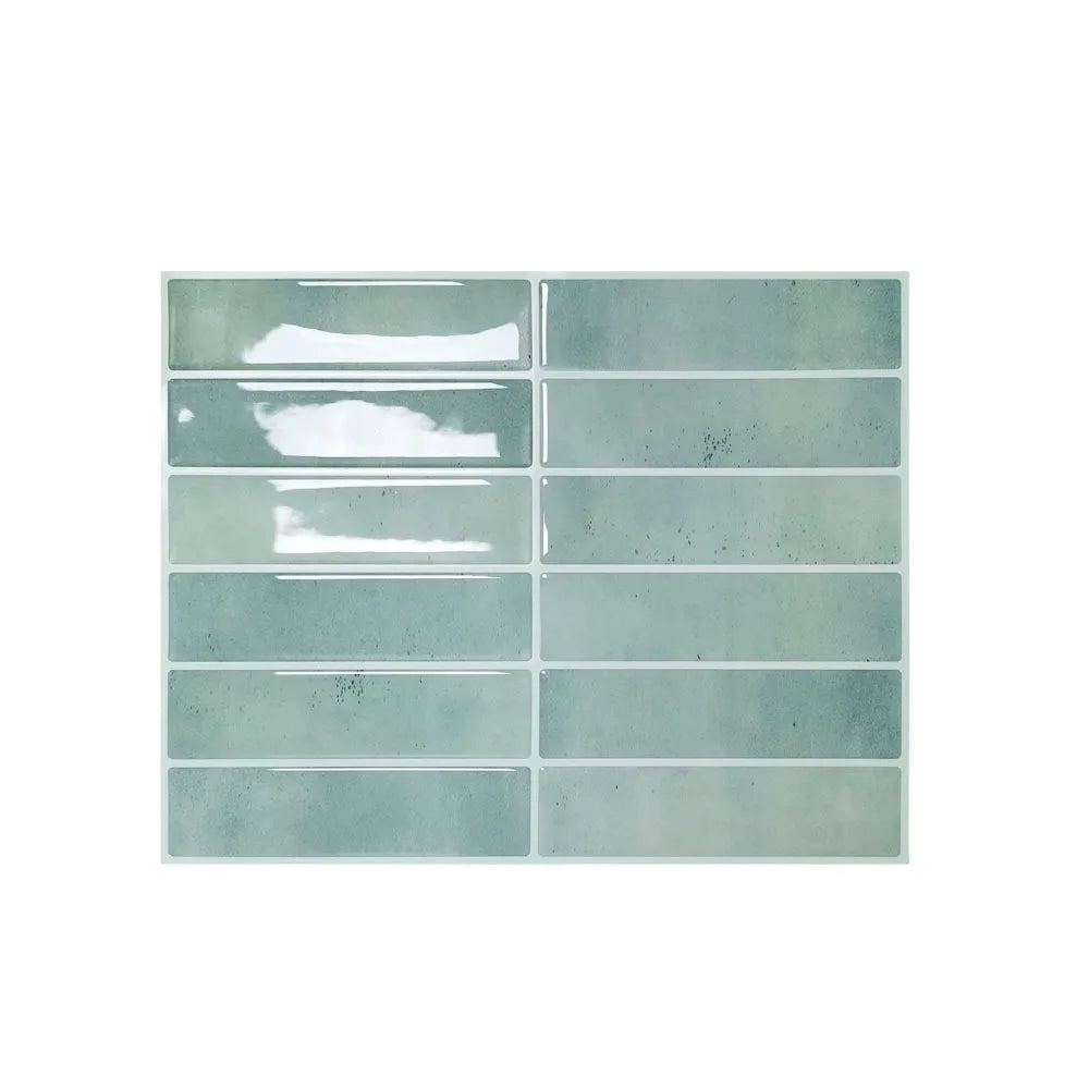 autocollants muraux carreaux rectangulaires vert clair blanc noir moderne auto adhésifs papier lisse opacityrollable