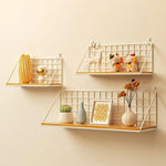 étagère murale industrielle métal bois blanc noir rangement salon chambre decoration moderne finition grille