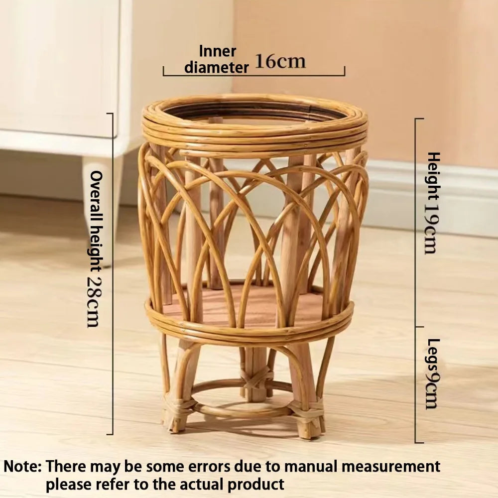 cache pot tressé rustique bohème naturel grande petite fleur verte support plante maison jardin