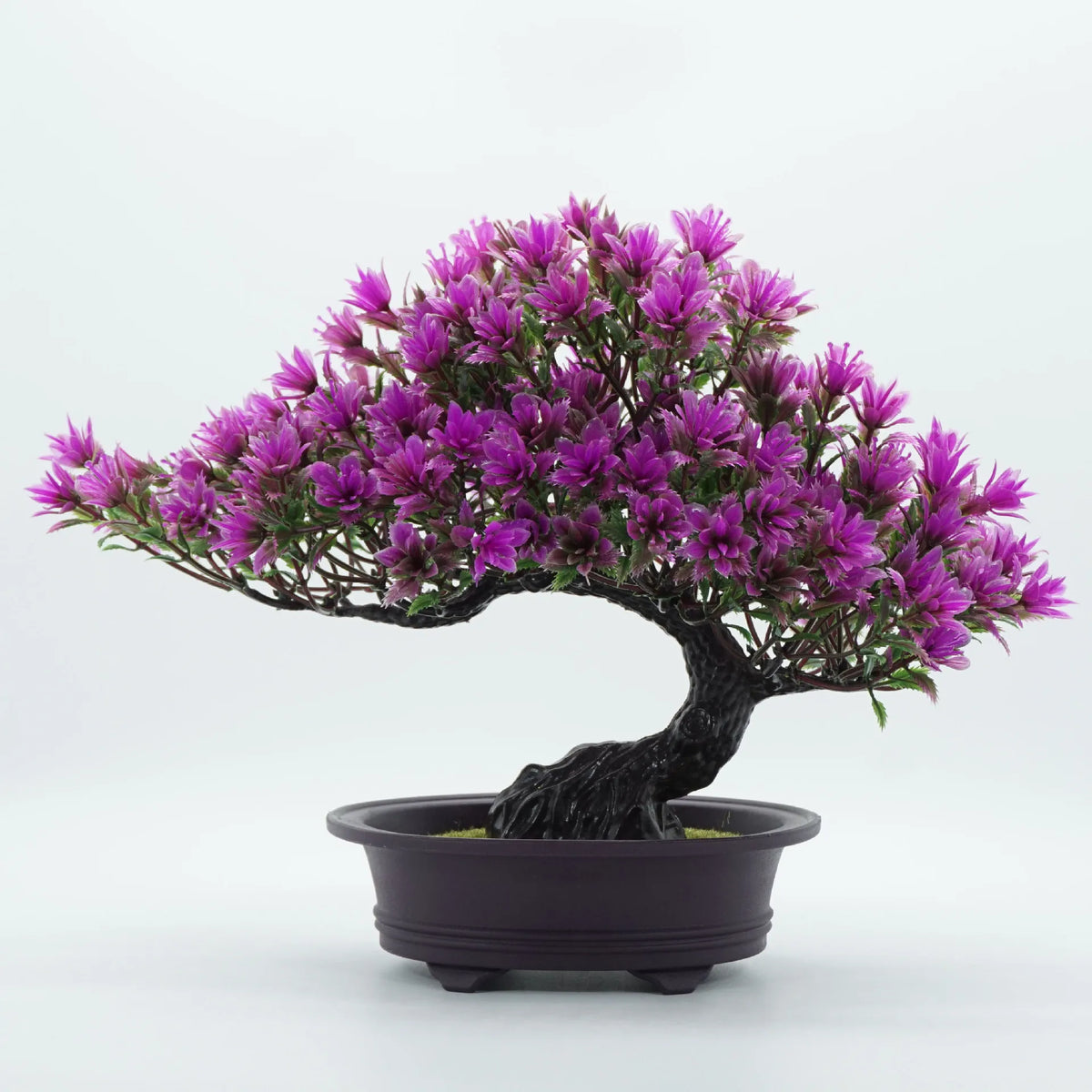 plante bonsaï artificielle pot vert rose violet décoration intérieur maison objet