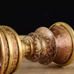 coupes pied cuivre gravure florale traditionnelles activités religieuses