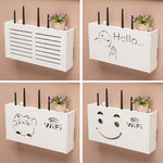 cache réseaux souriant wifi antennes décoration moderne blanc ventilation grille