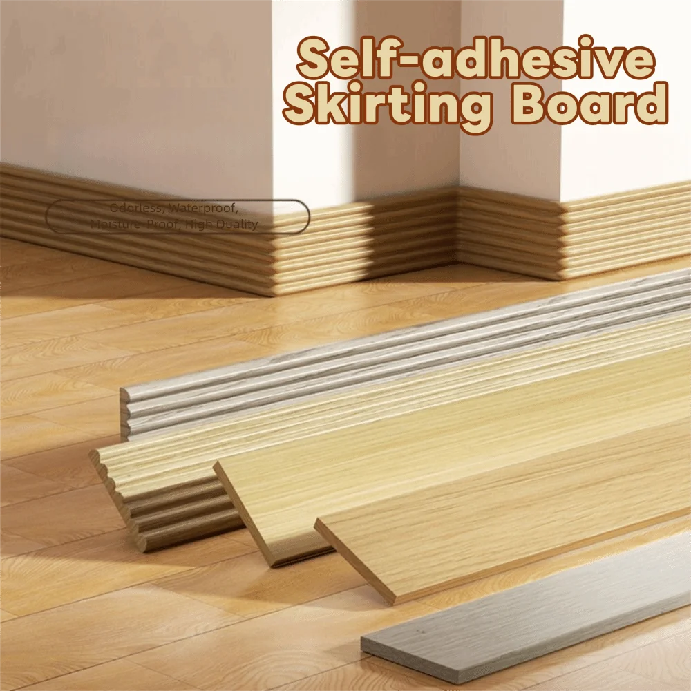 plinthes auto adhésives aspect bois moderne naturel gris clair anti collision murales décoration intérieure