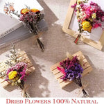 bouquets fleurs séchées rouge jaune blanc violet naturels décoration maison anniversaire mariage