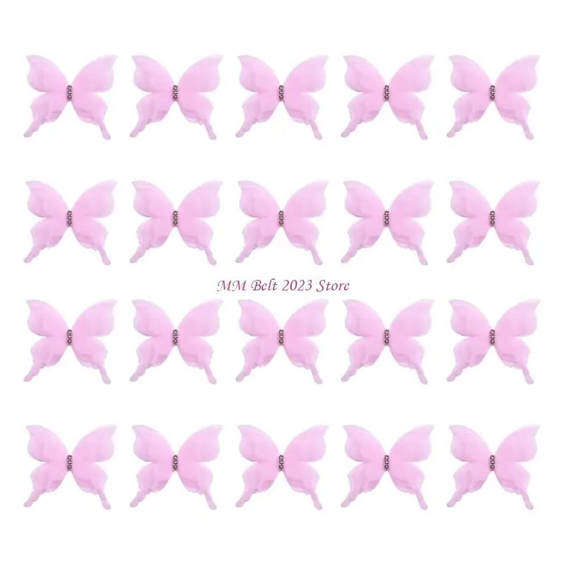 papillons décoratifs adhésifs blanc rose bleu marine rouge noir elegance enfants translucent veines strass