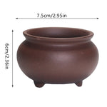pots céramique succulentes bleu brun texture grès brillante intérieur extérieur classique minimaliste