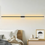 lampe led moderne noire fixée mur 120cm 6500k 4500k 3000k aluminium