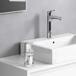porte brosse dents anti poussière transparente moderne adhésif salle bain organisation dentifrice blanc rond