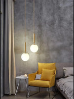 Lampes suspendues modernes verre coloré bleu rouge ambre blanc gris doré noir minimaliste