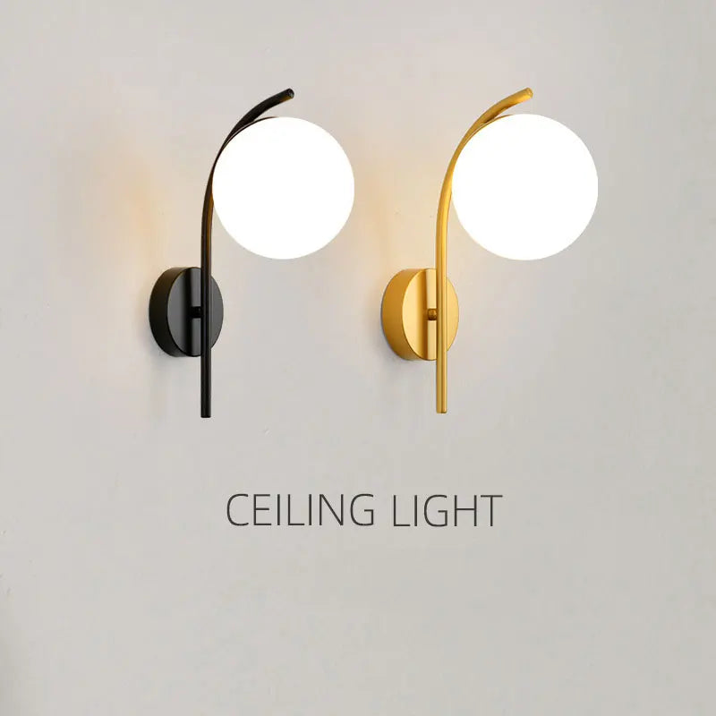 appliques murales modernes lampes led noir or cuisine chambre coucher salle manger entrée