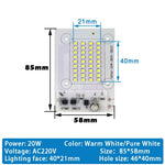 plaque led 100w blanc matrice diodes ic intelligent ac220v moderne technologique