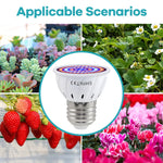 lampe croissance végétale 48 60 80 leds blanc moderne culot e27 grille led