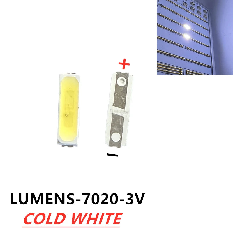 LEDs blanches jaunes bande noire connecteurs panneau lumineux rétroéclairage TV bobine métallique fixations électroniques