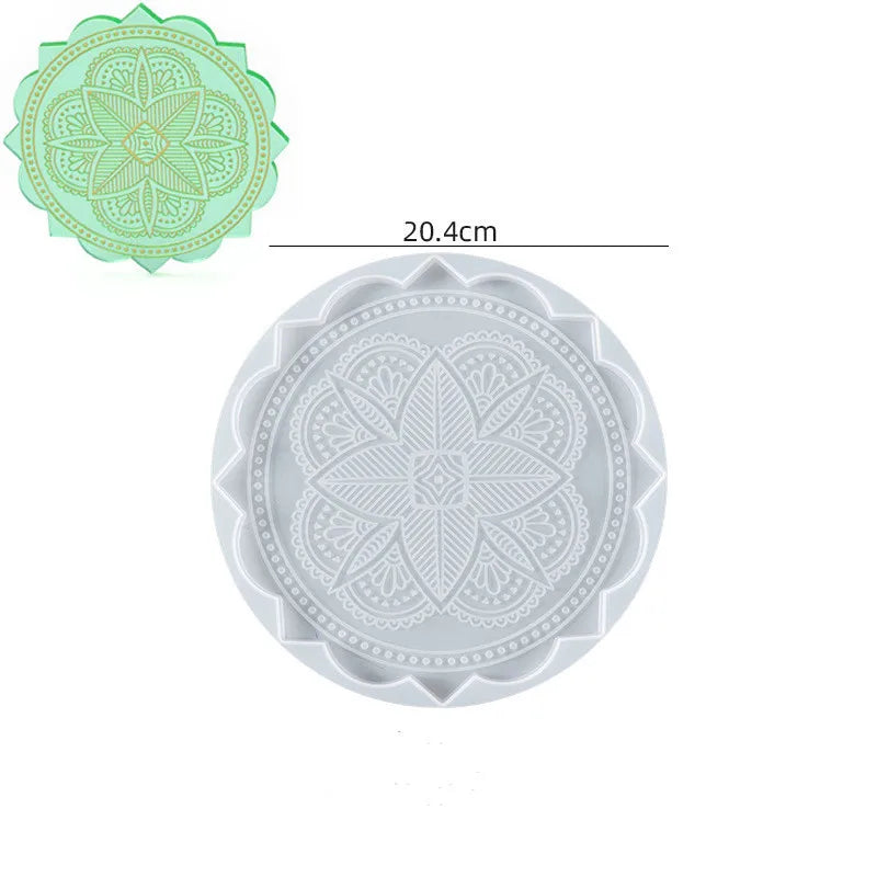 serviettes table motif floral gris bleu vert doré modernes silicone