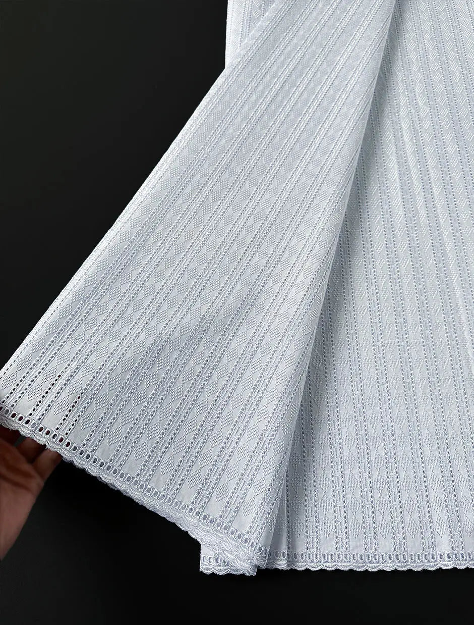 serviette coton dentelle rayures fines bleu clair blanc beige marron classique haute qualité écologique