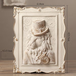 cadres decoratifs relief 3d animaux blanc classique baroque accessoires living room decoration