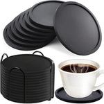 sous verres silicone respectueux environnement noir résistants chaleur antidérapants modernes 9cm
