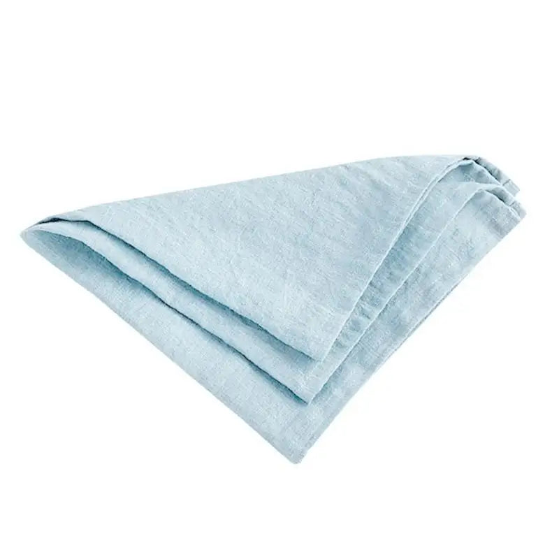 serviettes tissu lin naturel classiques blanc vert bleu clair rose pâle marron respectueux environnement