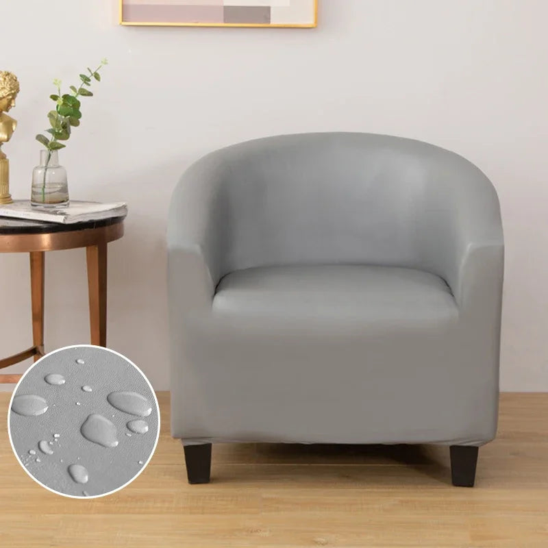 housse fauteuil moderne polyester bleu noir gris marron polaire lavable salon chambre uni