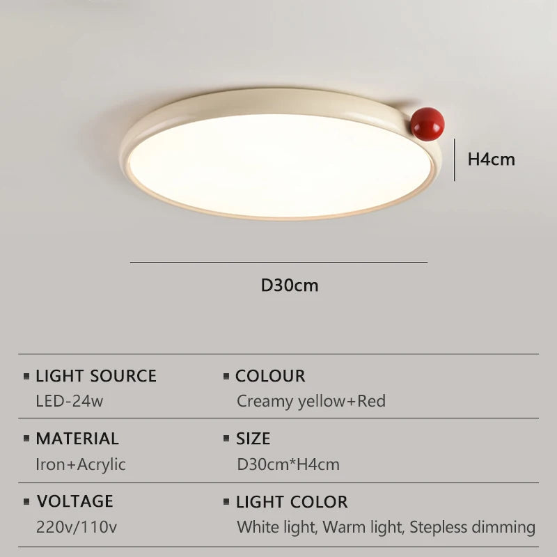 plafonnier led moderne suspension circulaire sphérique beige marron rouge télécommande minimaliste intérieur
