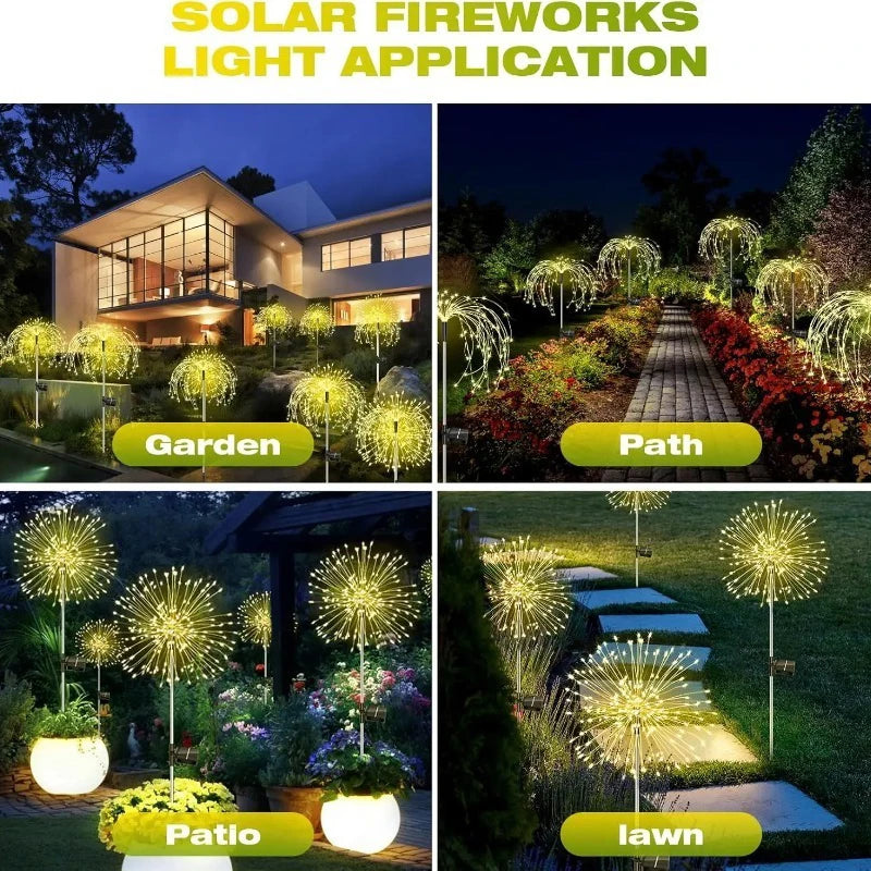 éclairage solaire moderne multicolore étoiles lumineuses extérieur autonomes bouton poussoir fixations piquets LED vacances