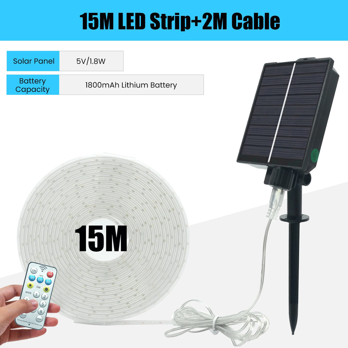 ruban led solaire multicolore moderne adhésif contrôleur télécommande batterie led individuellesextérieur jardin patio