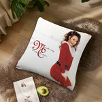 taie d'oreiller mariah carey noel coussin moderne rouge blanc photo décoration intérieure polyester dobby