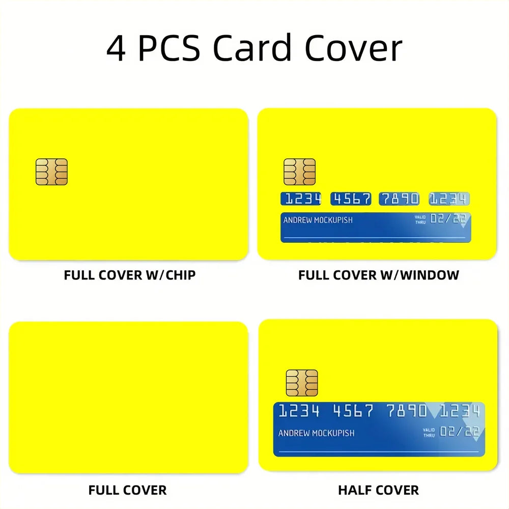 protège cartes personnalisables adhésifs blancs moderne texte logo cartes bancaires couleurs tùy chỉnh