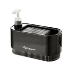 distributeur savon liquide blanc moderne adhésif transparent strié éponge cuisine