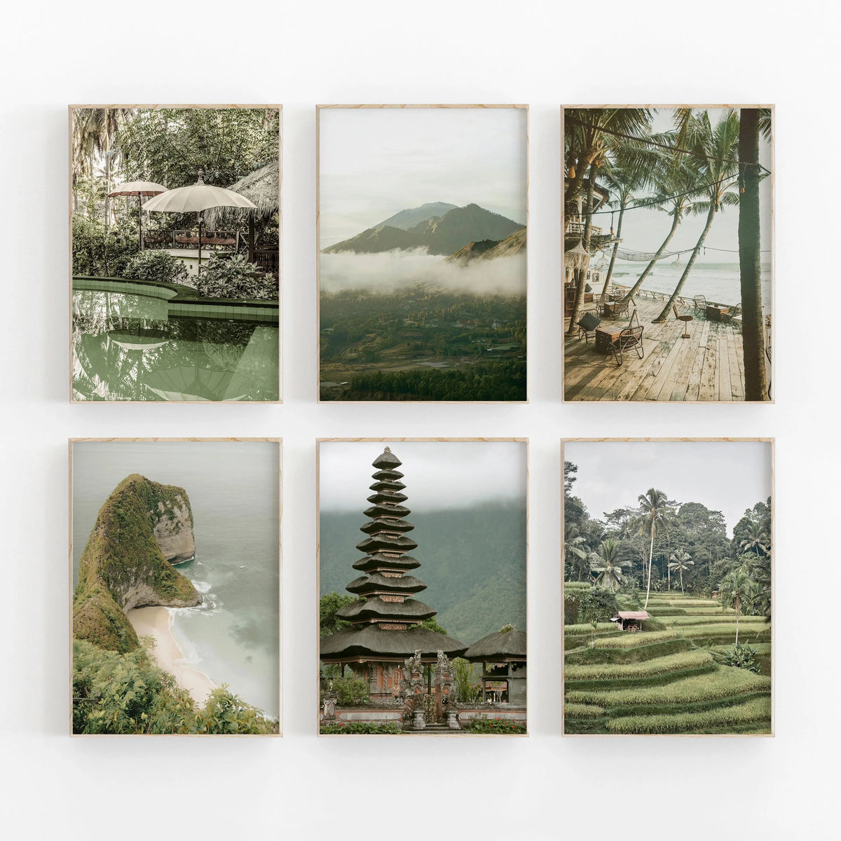 Tableau Bali gris clair pour salon moderne