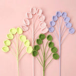 bouquet artificiel crocheté vert rose jaune créatif intérieur décoration maison anniversaire mariage