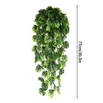 plantes artificielles suspendues vert feuilles fines moderne cordelette mariage anniversaire baby shower