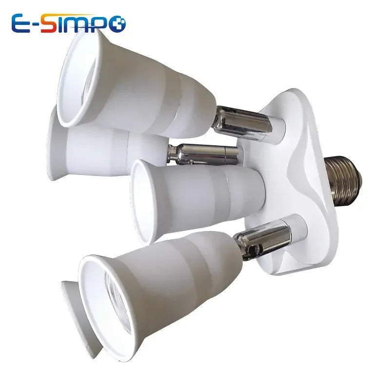 adaptateur led e27 blanc moderne vis splitter cable électrique fixations opaques