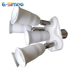 adaptateur led e27 blanc moderne vis splitter cable électrique fixations opaques