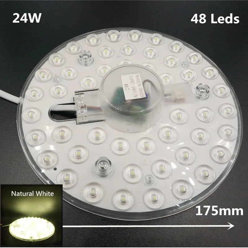 plafonnier led rond blanc moderne clips fixation 12w 18w 24w 36w 110240v