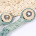 corde rideau tressée moderne bois vert gris blanc jaune beige 50cm